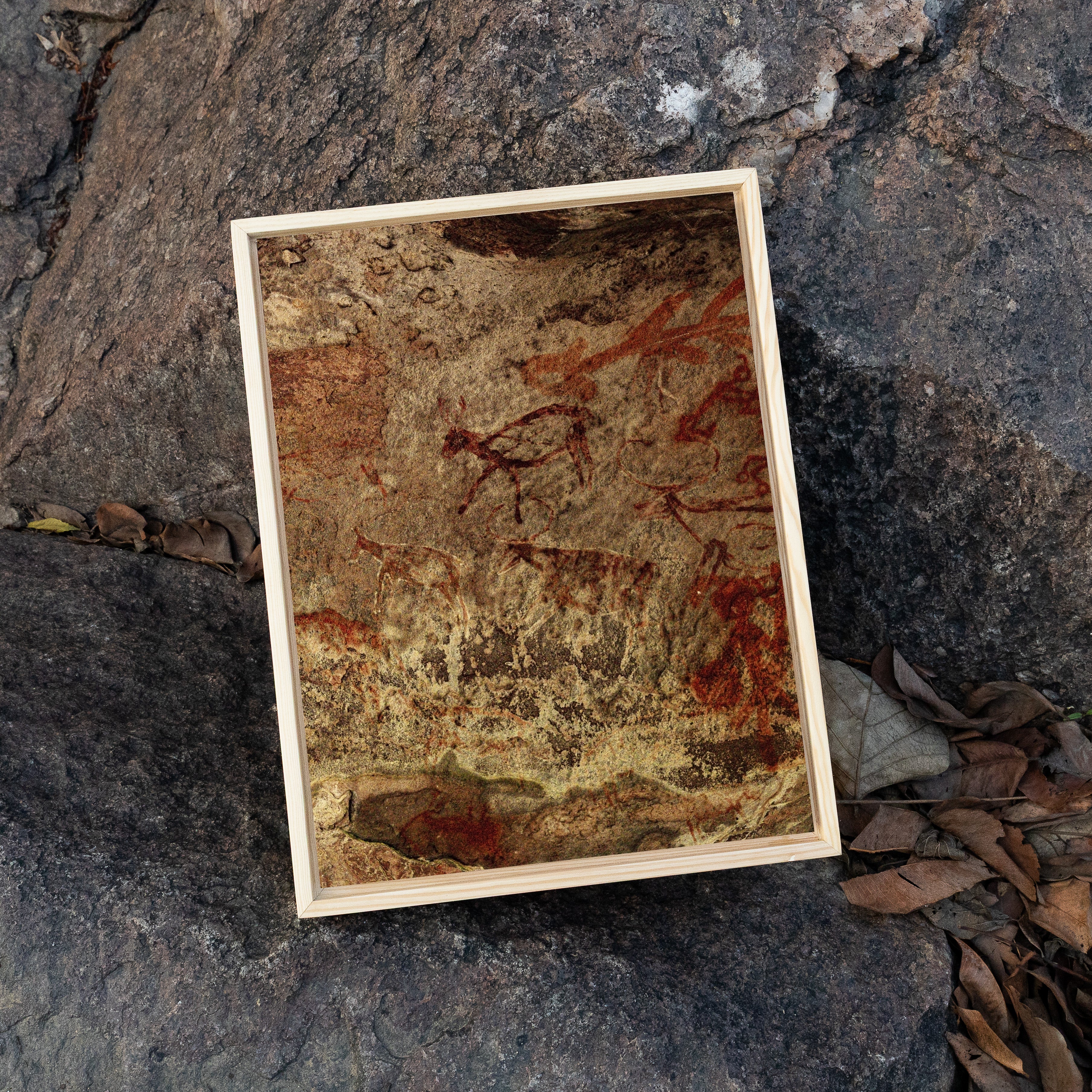 Bhimbetka Rock Shelters — Cave Paintings Fine Art Photography | Set of 6