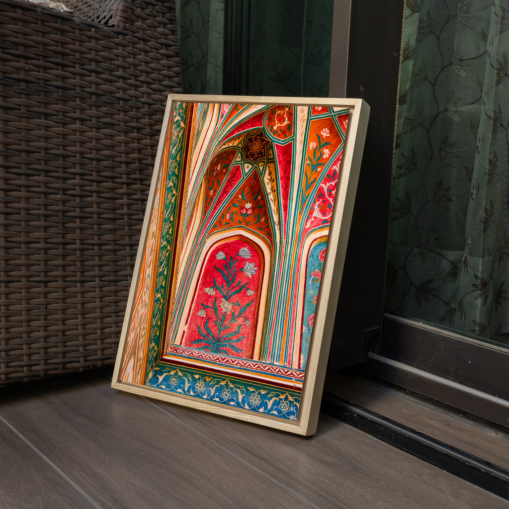 Amer Fort Frescoes — Carved & Painted Splendour Fine Art Print