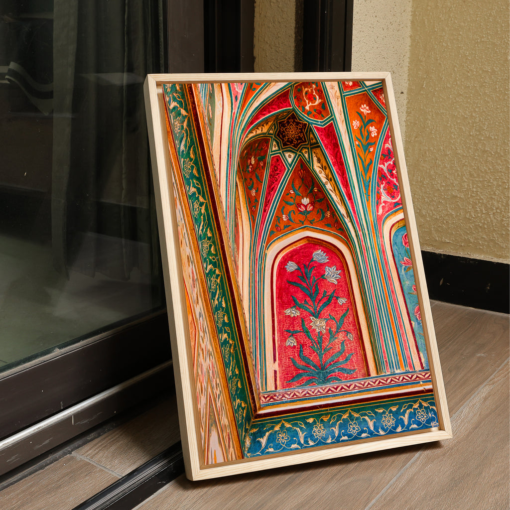 Amer Fort Frescoes — Carved & Painted Splendour Fine Art Print