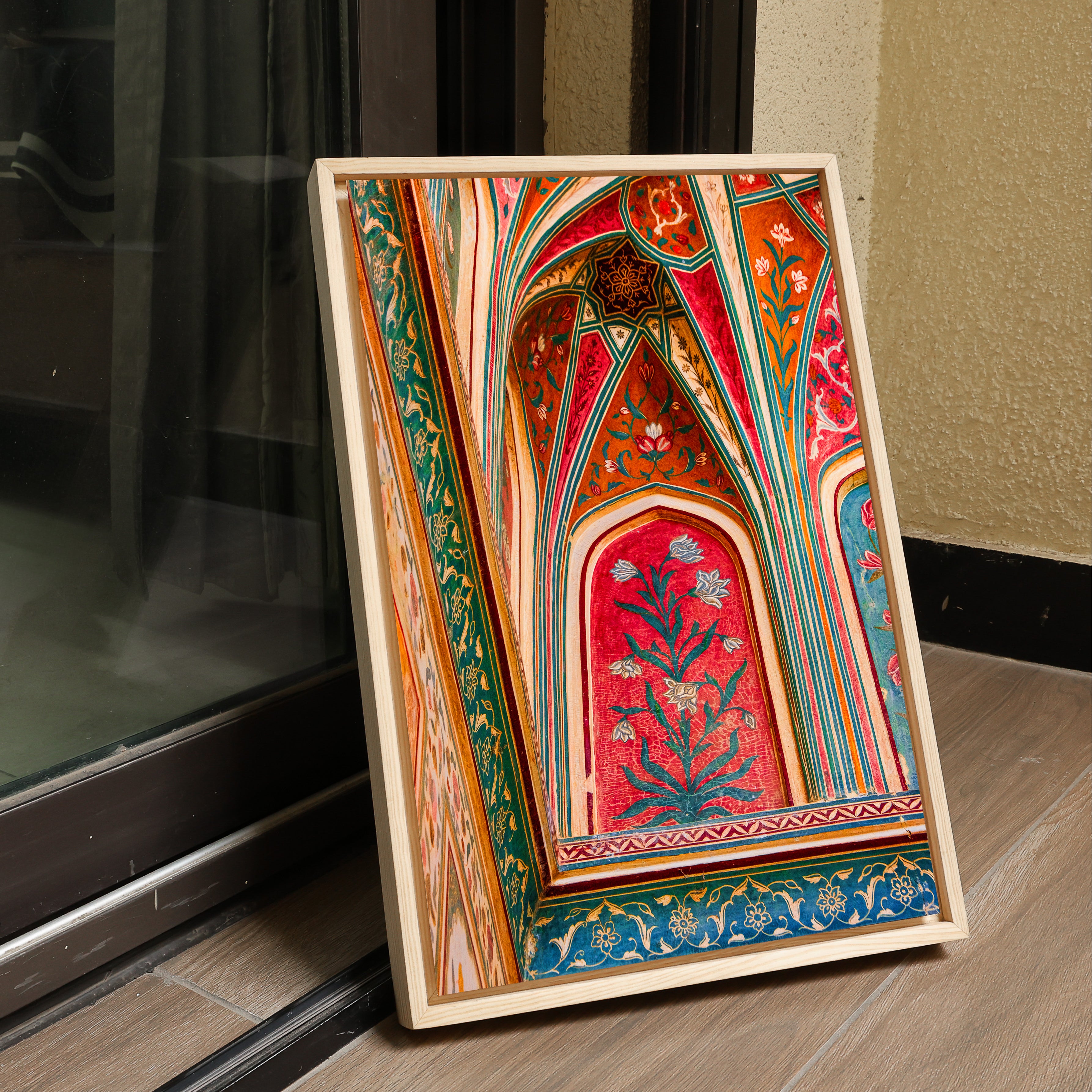 Amer Fort Frescoes — Carved & Painted Splendour Fine Art Print