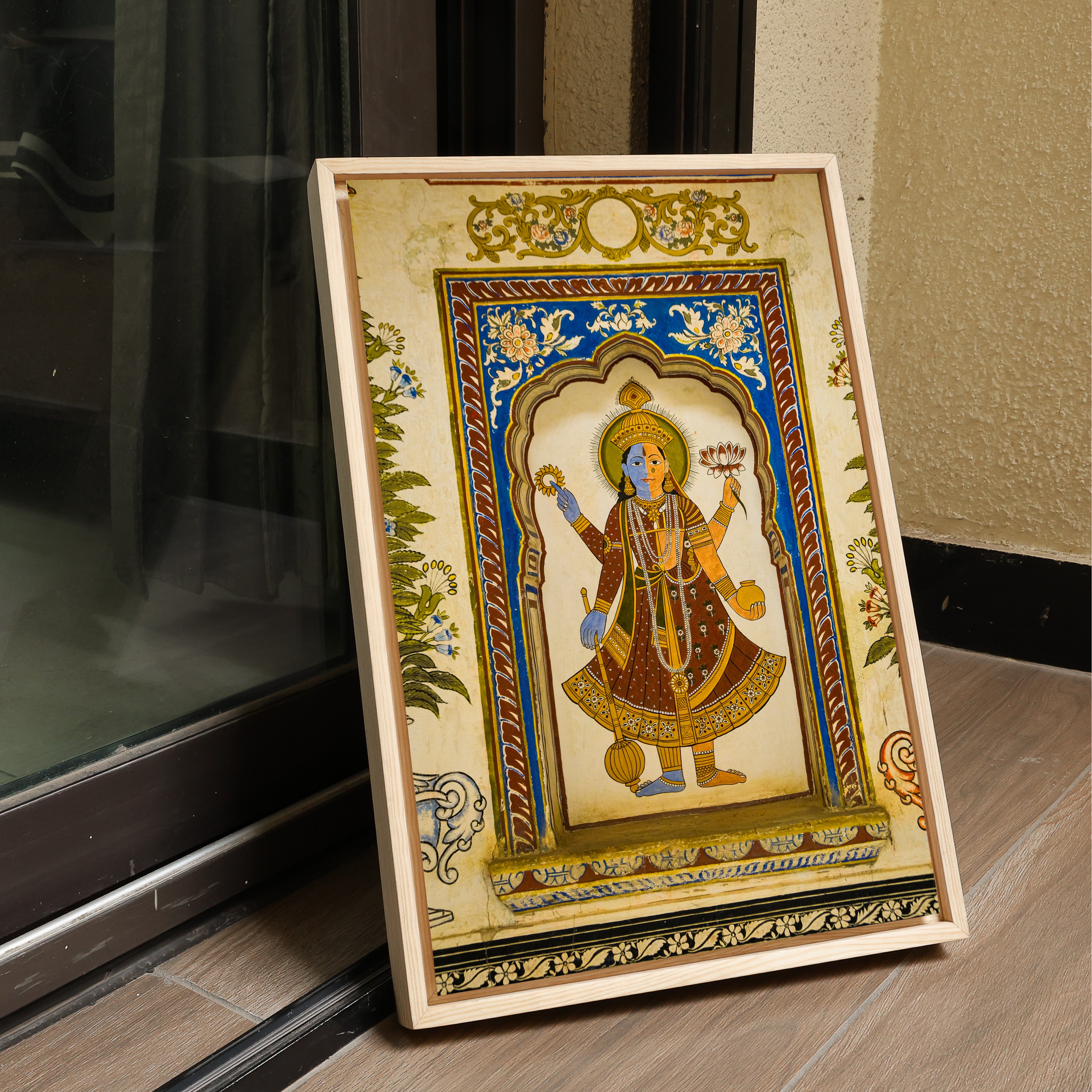 Radha Krishna & Ardhnareshwar Fresco — Poddar Haveli, Shekhawati