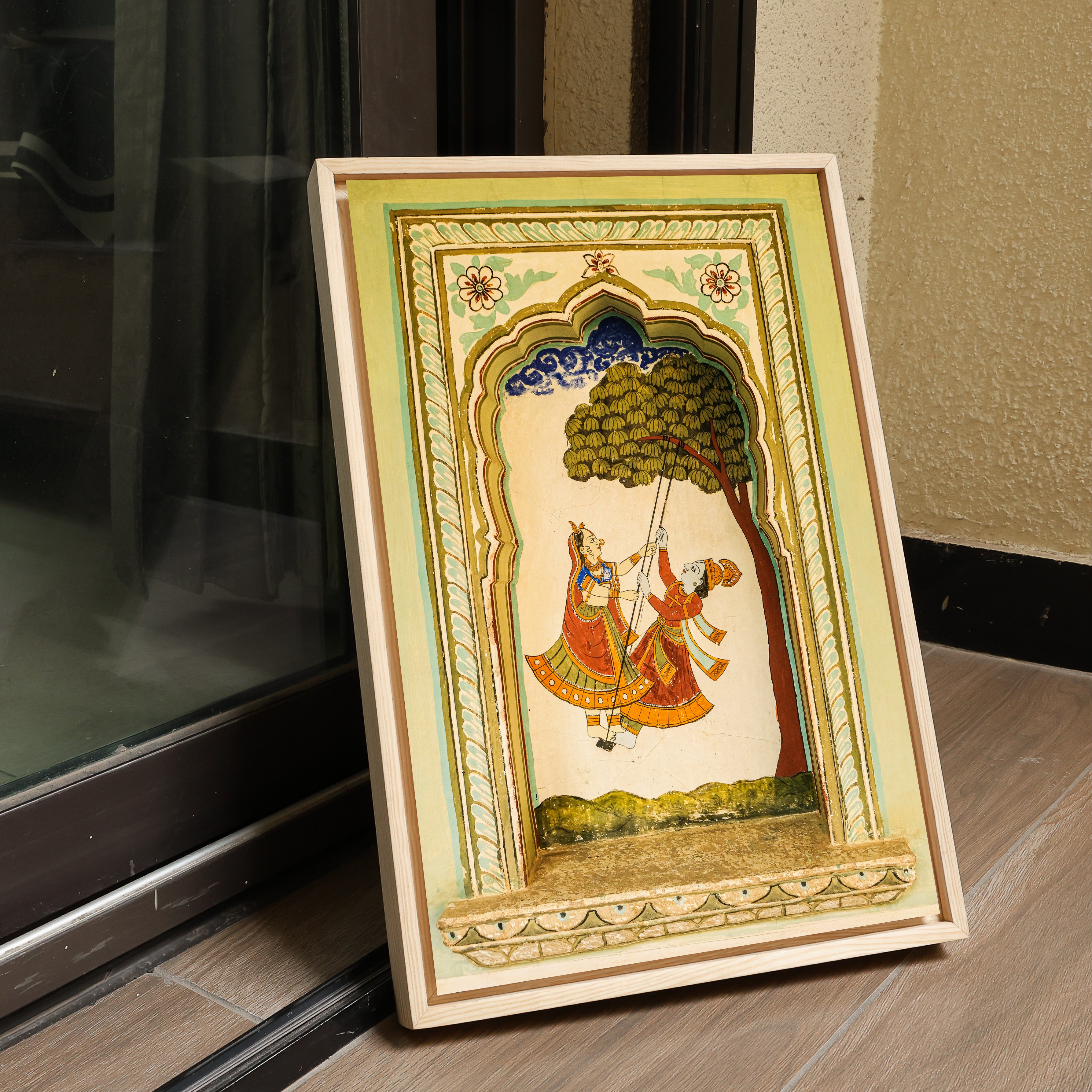 Radha Krishna & Ardhnareshwar Fresco — Poddar Haveli, Shekhawati