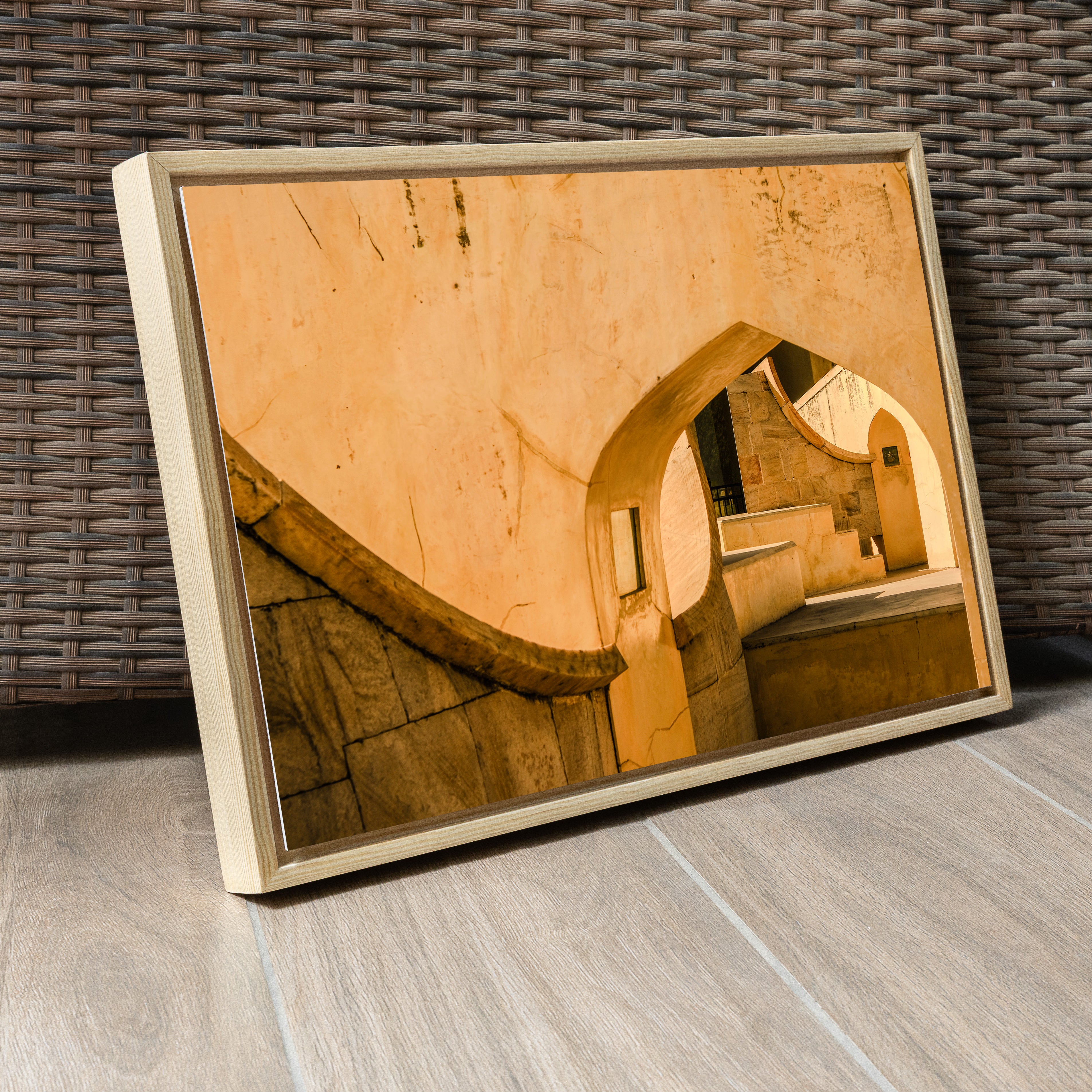 Jantar Mantar Jaipur — Sunlit Arches, Frame Within Frame Fine Art Print