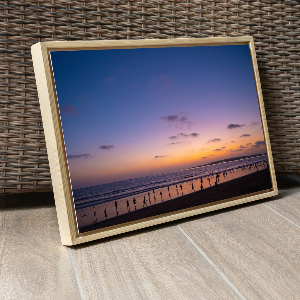 Versova Beach Sunset — Golden Hour Silhouettes, Mumbai Fine Art Print