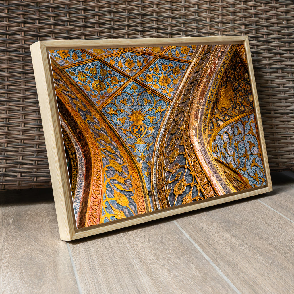 Akbar's Tomb Sikandra — Golden Relief Carvings Interior Fine Art Print