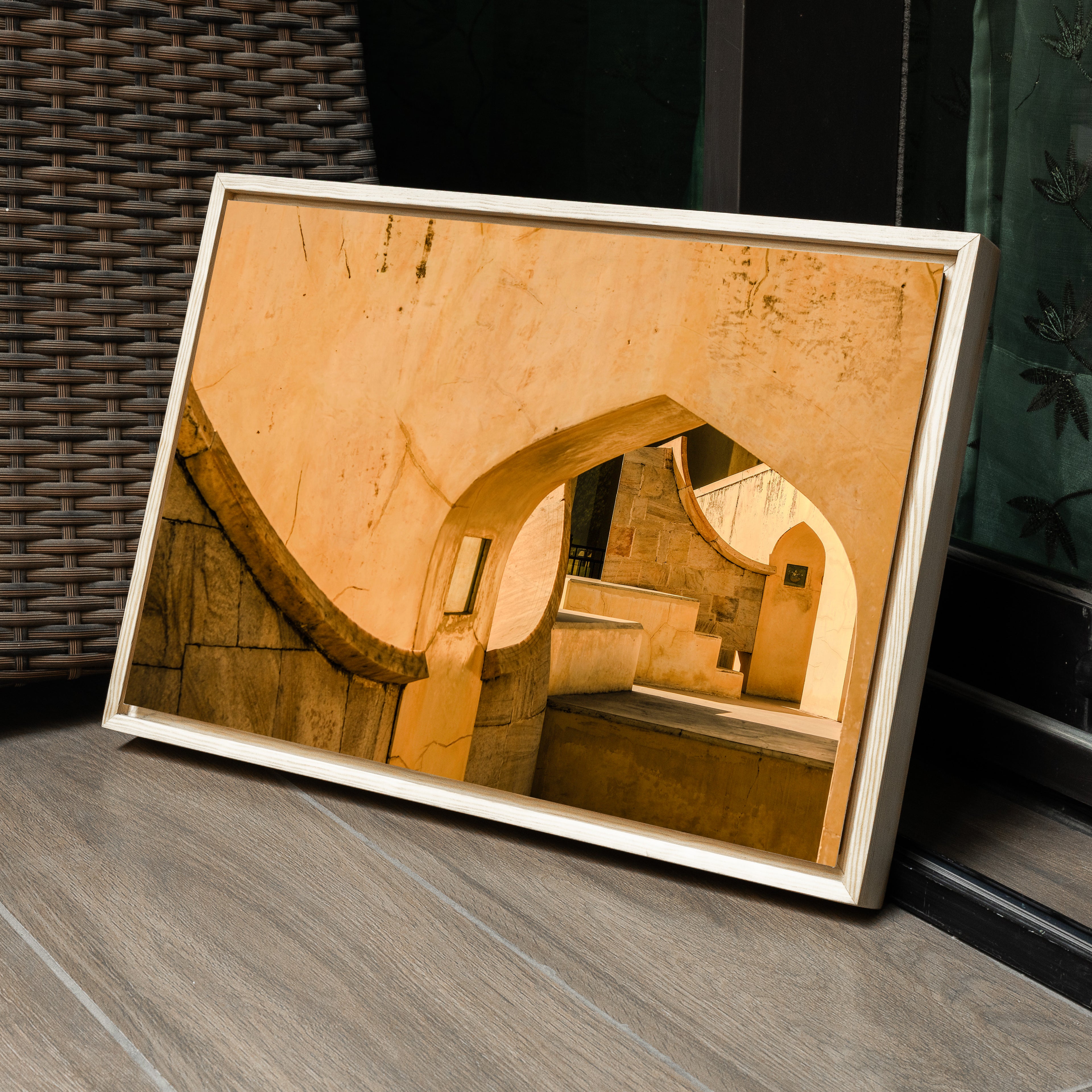 Jantar Mantar Jaipur — Sunlit Arches, Frame Within Frame Fine Art Print