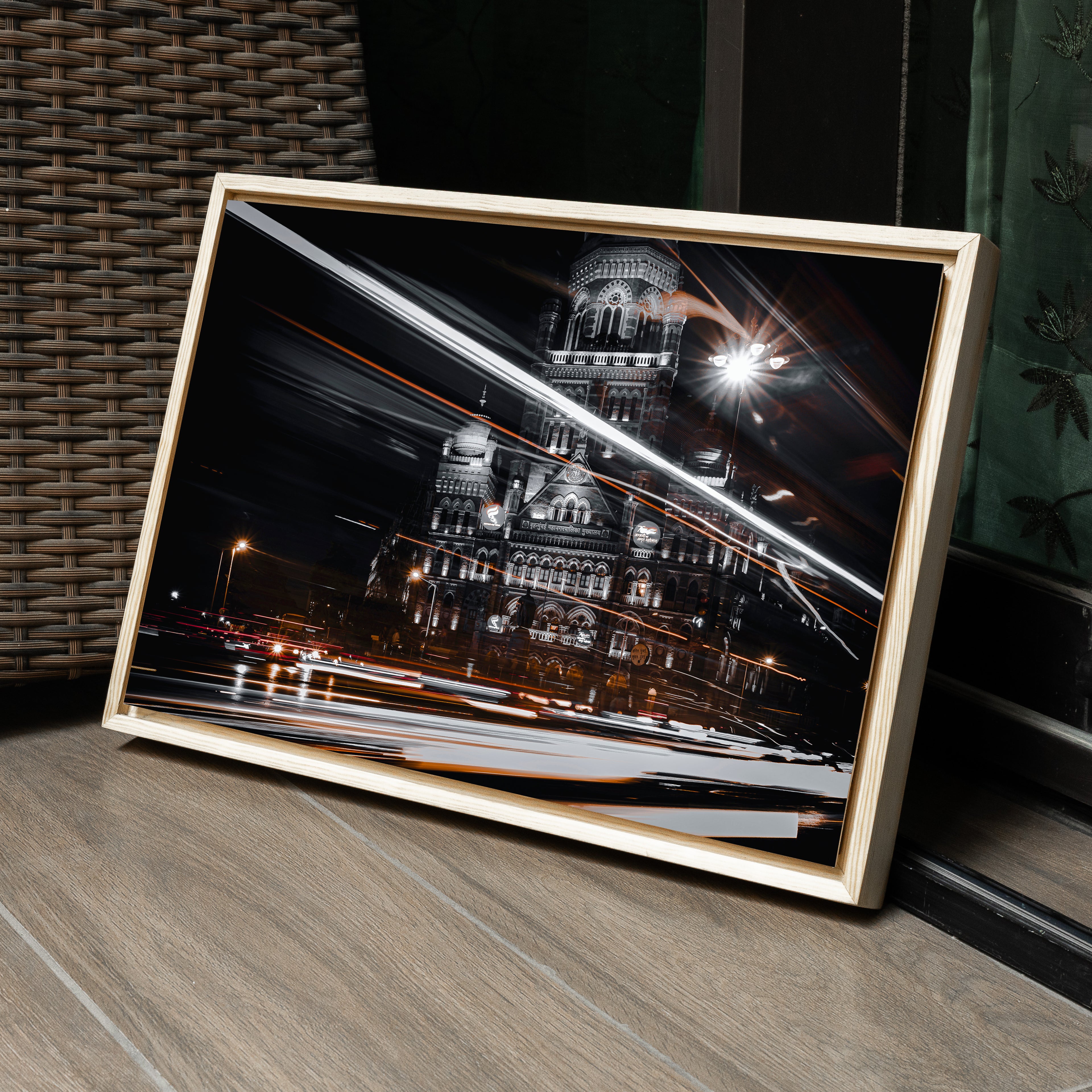 CST Mumbai — Light Trails at Night