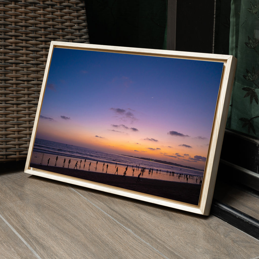 Versova Beach Sunset — Golden Hour Silhouettes, Mumbai Fine Art Print