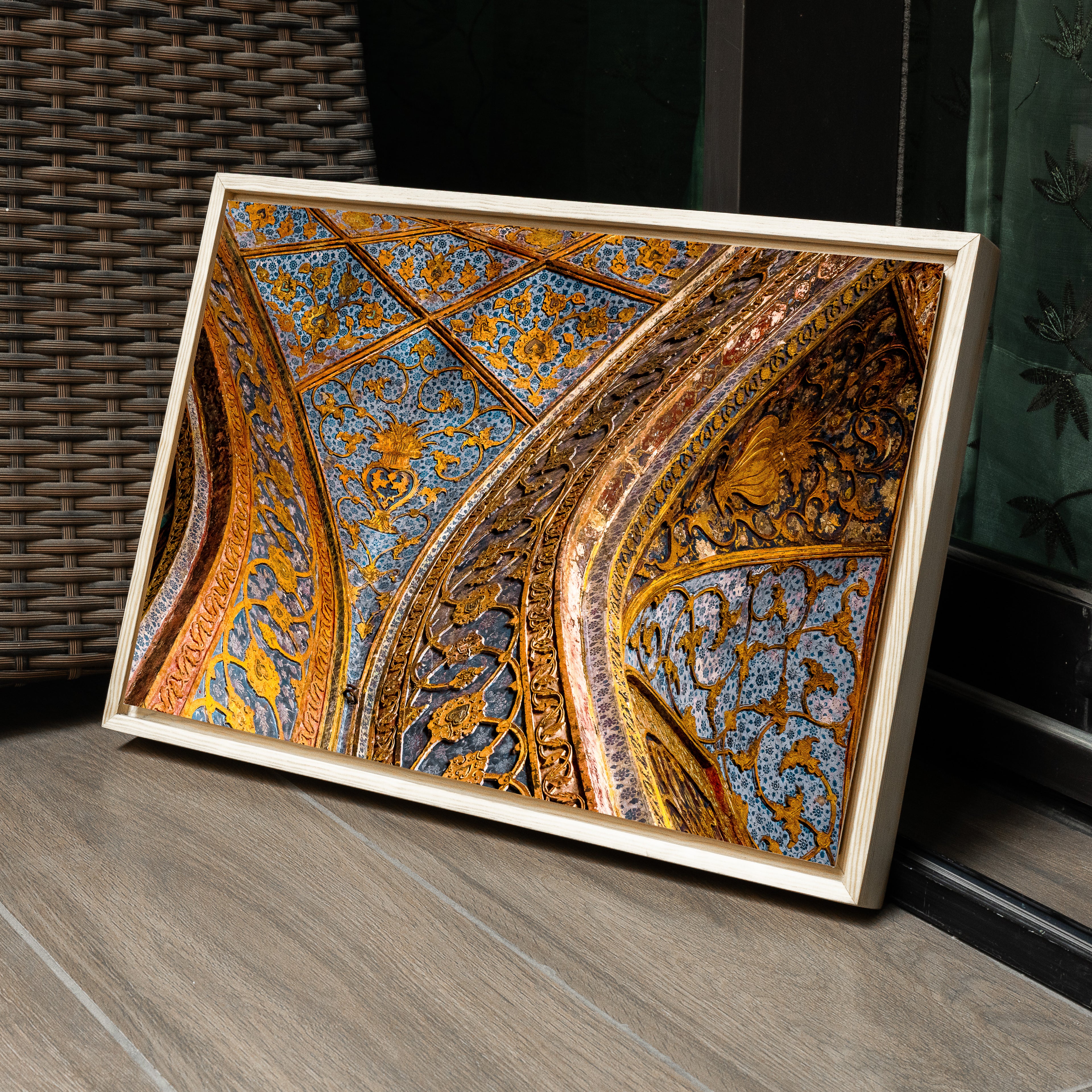 Akbar's Tomb Sikandra — Golden Relief Carvings Interior Fine Art Print