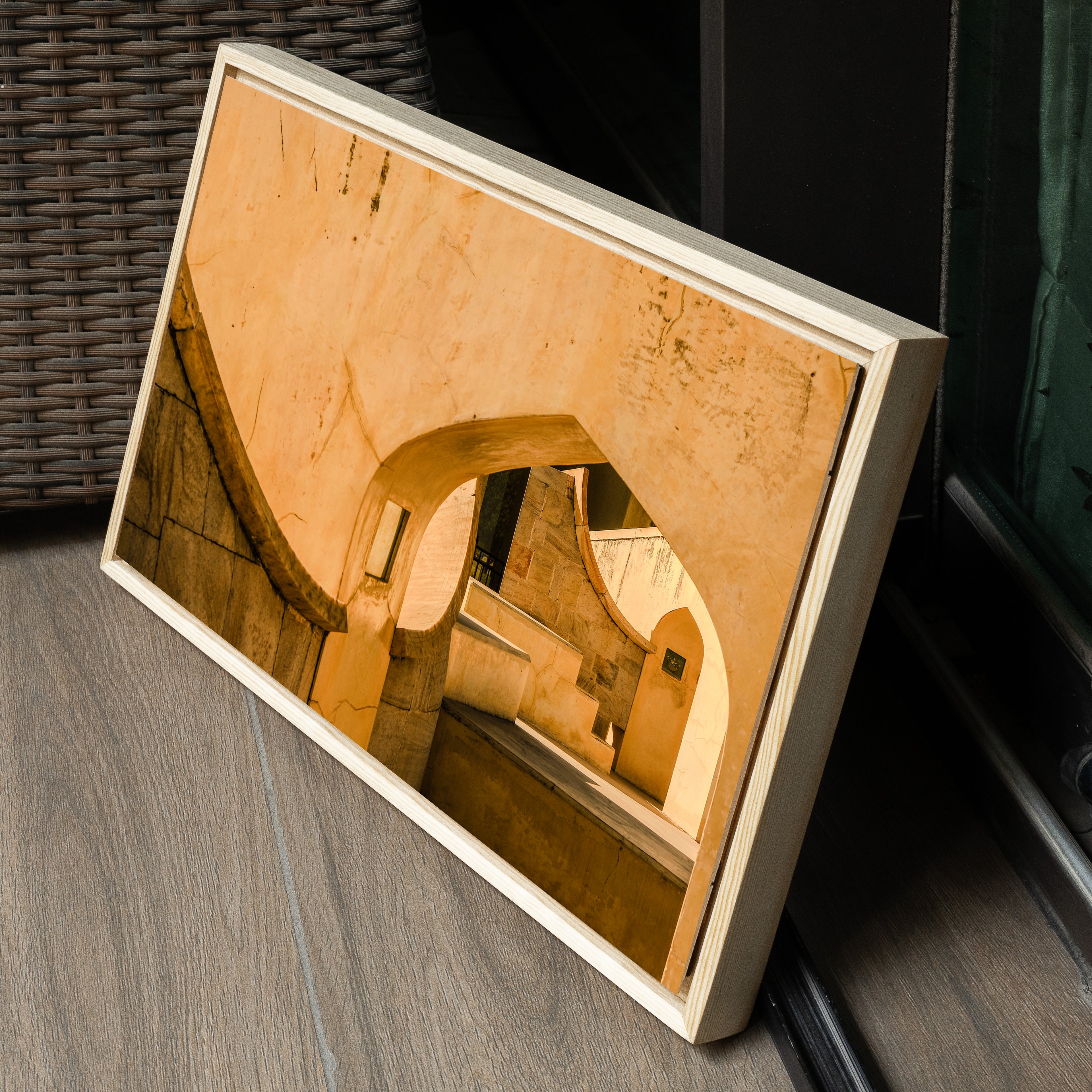 Jantar Mantar Jaipur — Sunlit Arches, Frame Within Frame Fine Art Print