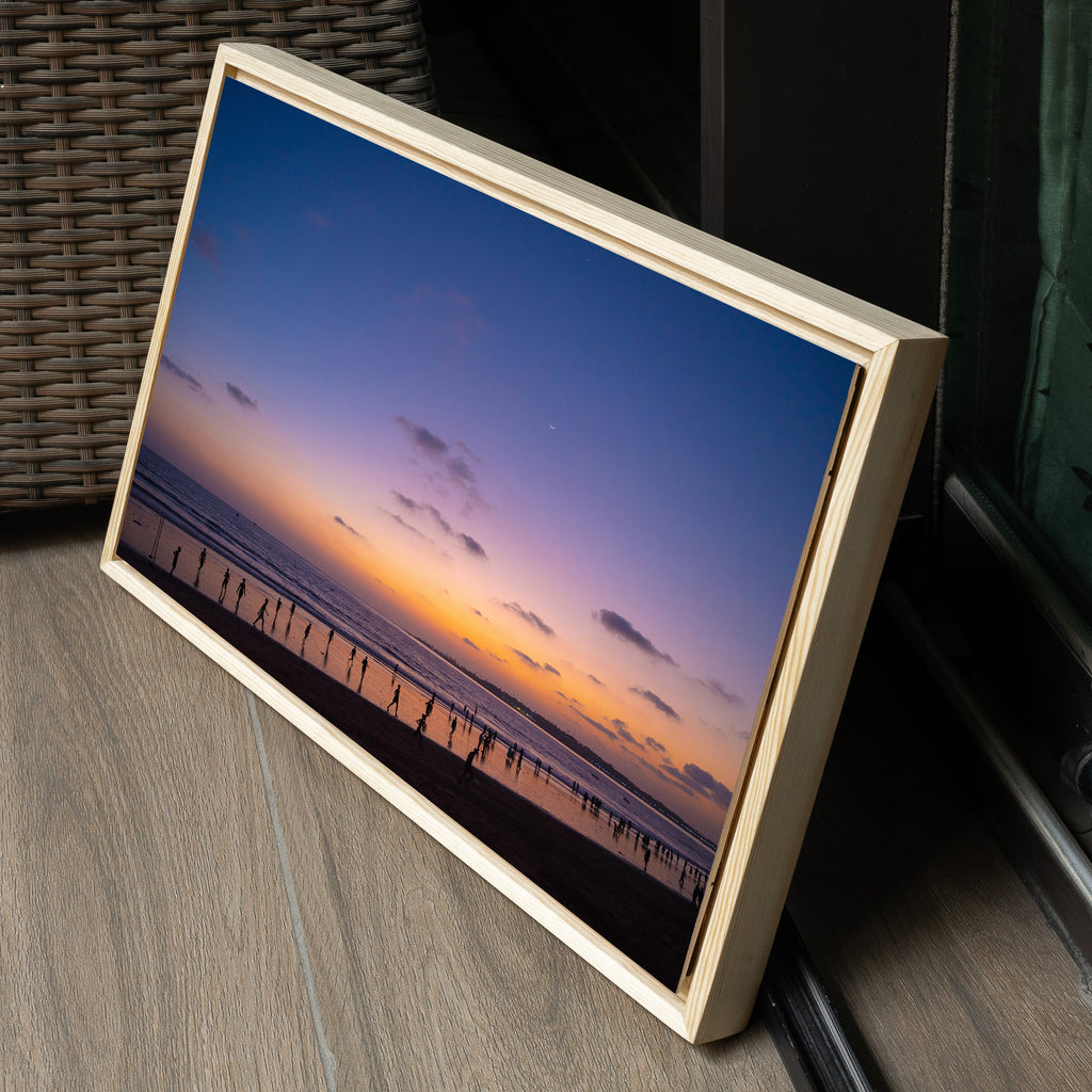 Versova Beach Sunset — Golden Hour Silhouettes, Mumbai Fine Art Print