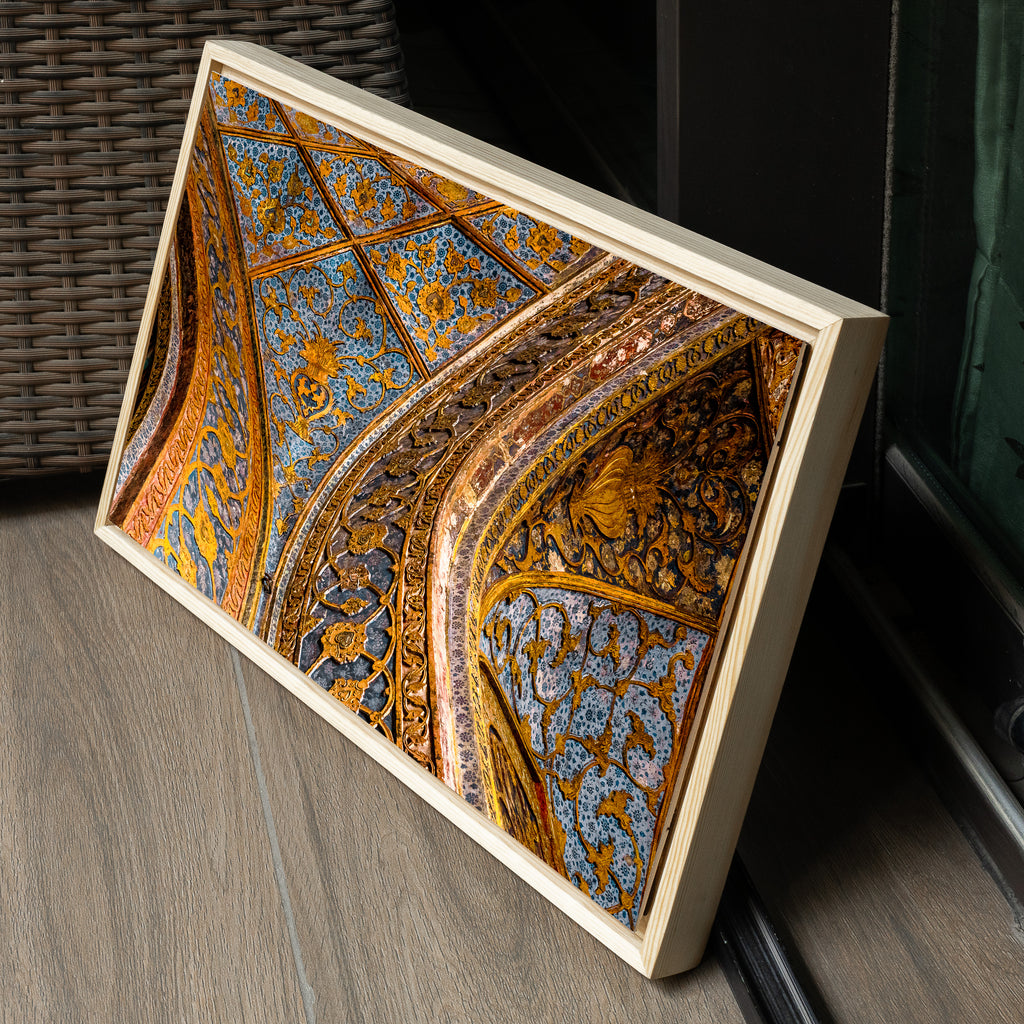 Akbar's Tomb Sikandra — Golden Relief Carvings Interior Fine Art Print