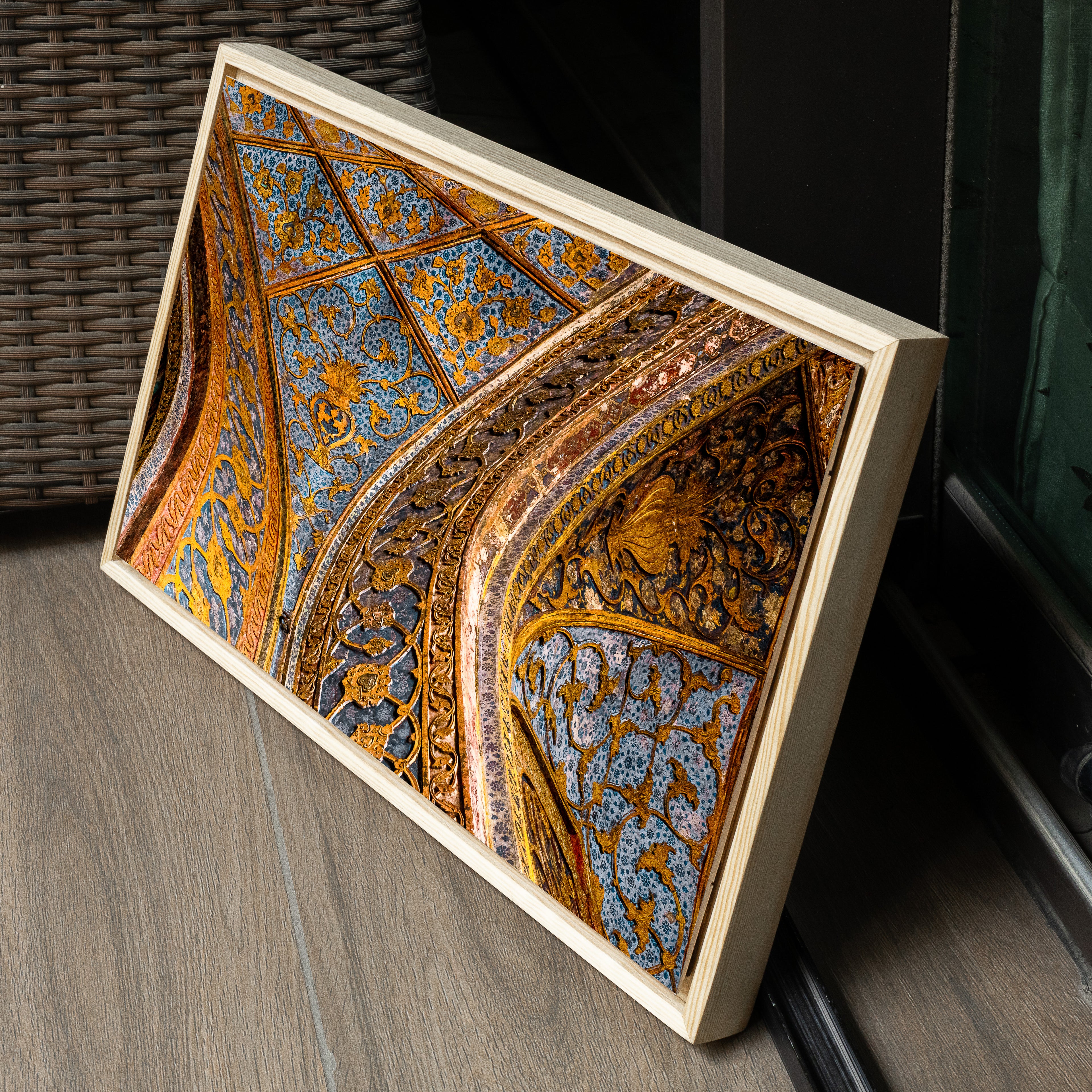 Akbar's Tomb Sikandra — Golden Relief Carvings Interior Fine Art Print