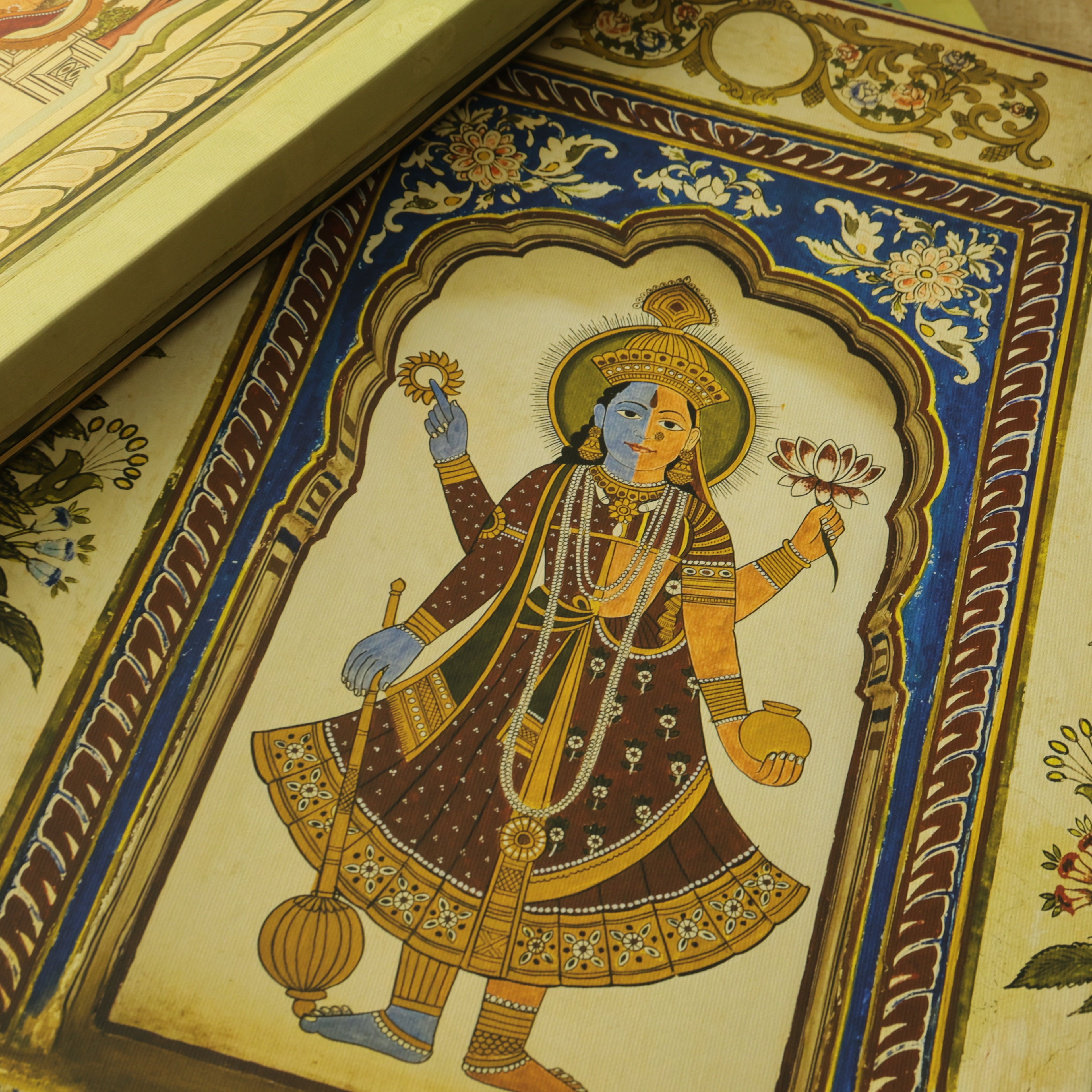 Radha Krishna & Ardhnareshwar Fresco — Poddar Haveli, Shekhawati