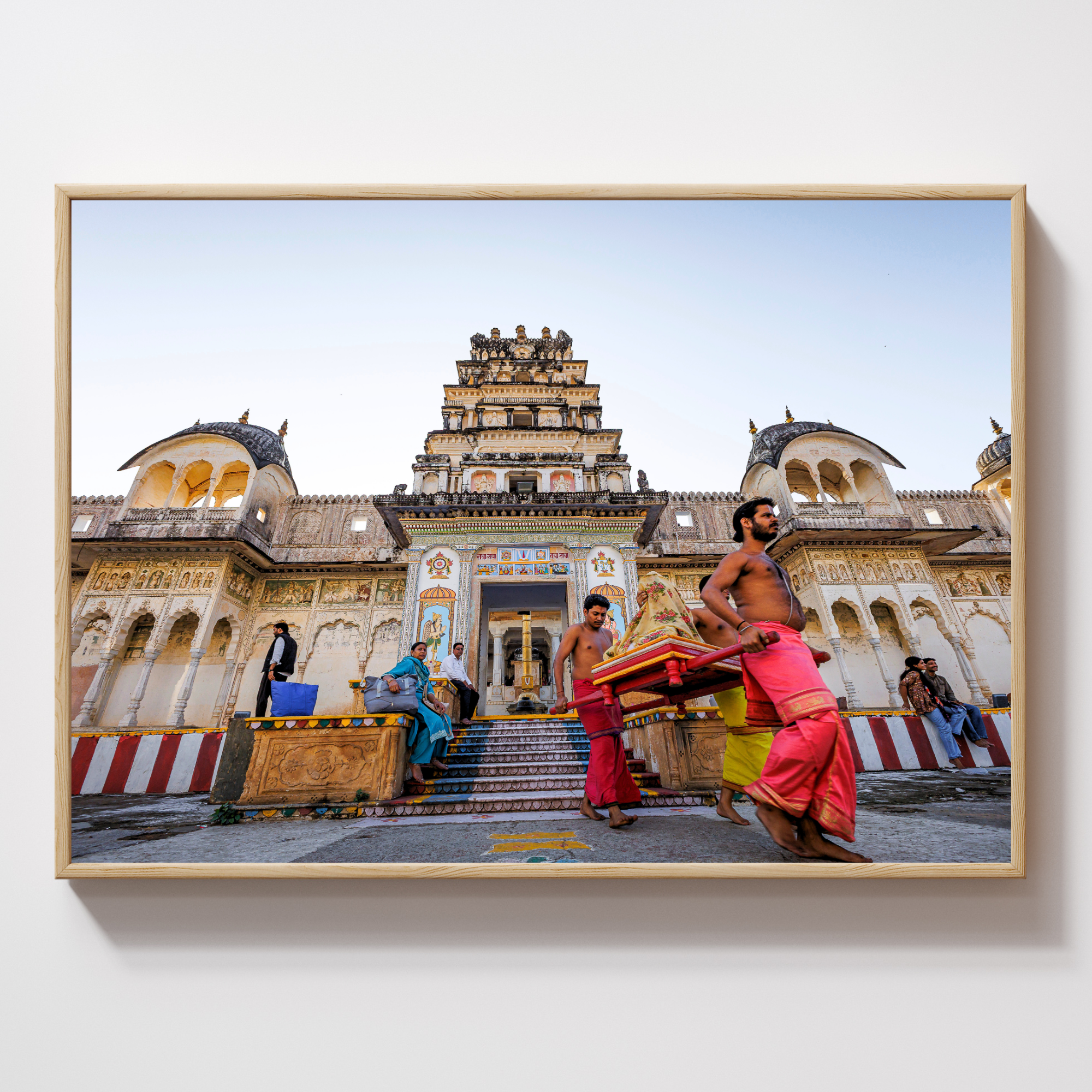 Rang Ji Temple Pushkar — The Daily Divine, Priest Carrying the Idol Fine Art Print